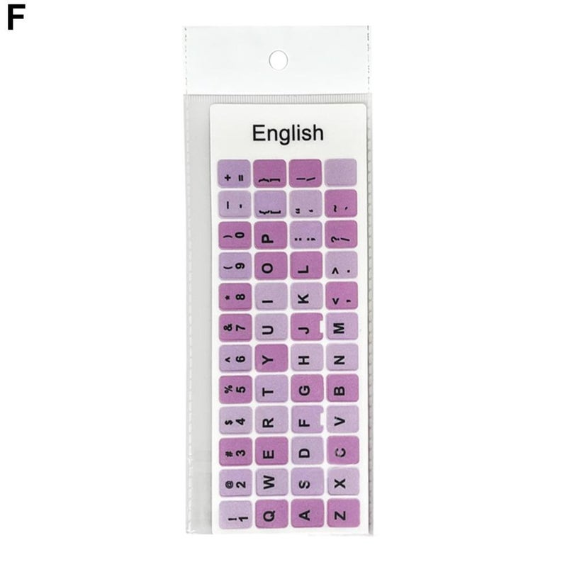 Notebook English keyboard stickers, macaron colored key stickers, desktop computer stickers, frosted repair film